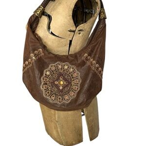 Cute Faux Suede Embroidered  Boho Bag